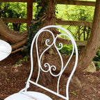 2 Seater Marble Effect Metal Garden Bistro Set
