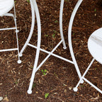 2 Seater Marble Effect Metal Garden Bistro Set
