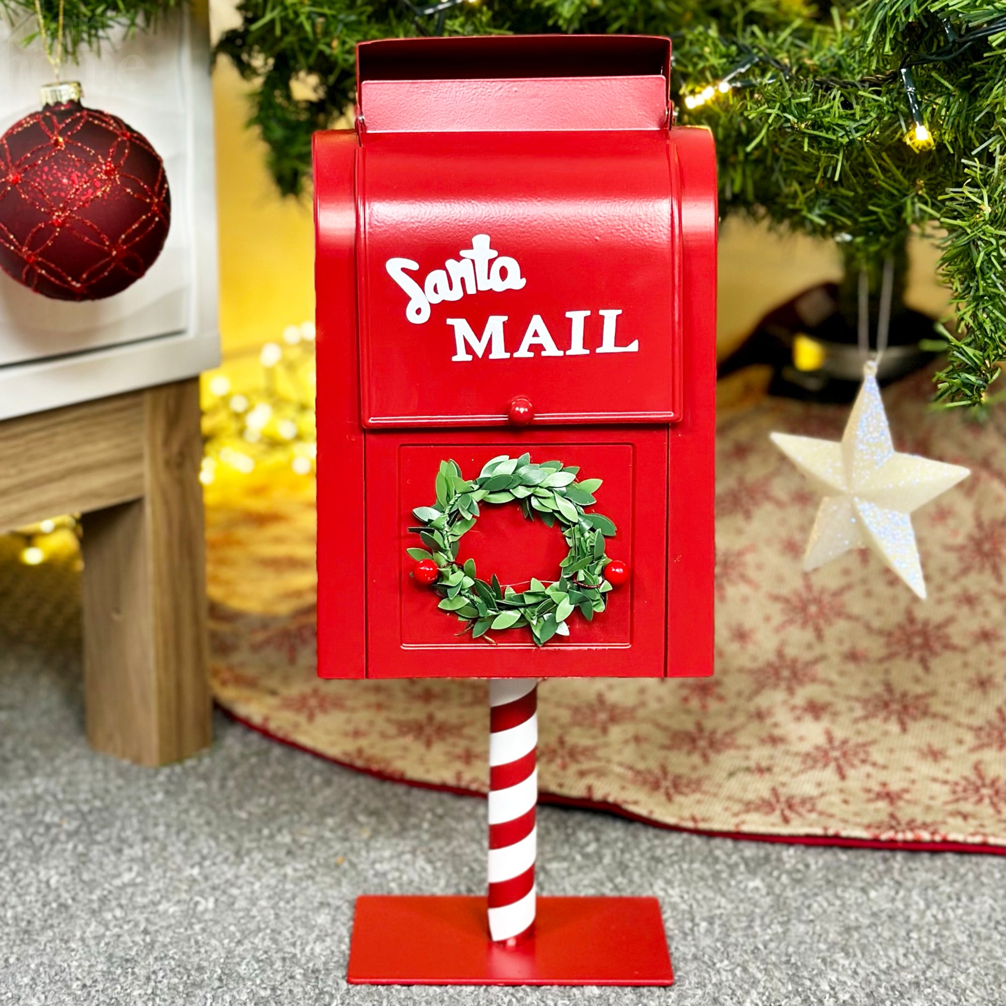 Santa Post Box Red Darthome Red Santas Mail Christmas Post Box 15x37x9cm – Darthome Limited