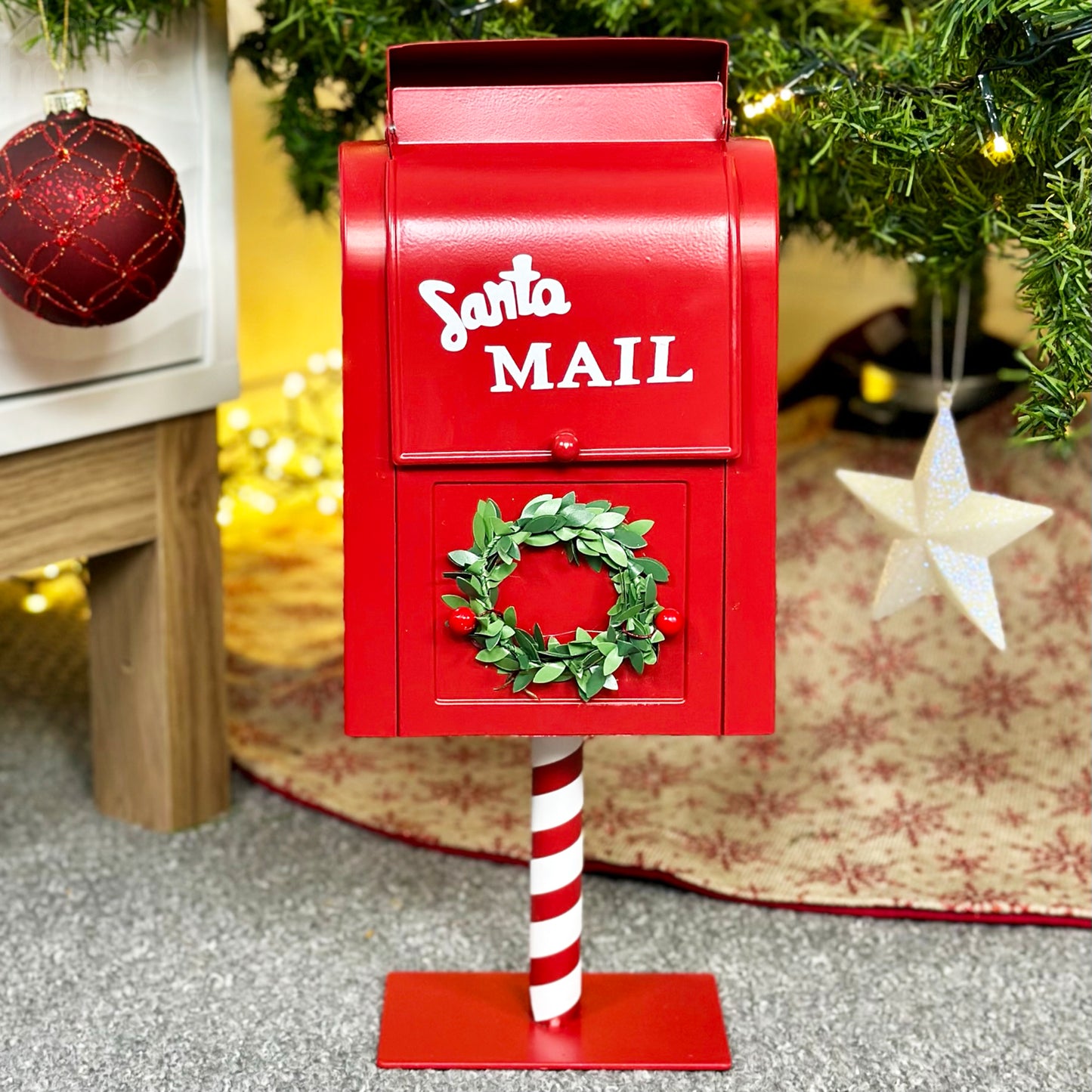 Red Santa Mail Christmas Post Box