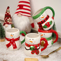 Set Of 4 Christmas Snowman Mugs