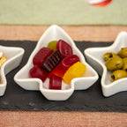 Christmas Star & Tree Serving Dishes On Slate Tray