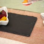 Christmas Star & Tree Serving Dishes On Slate Tray