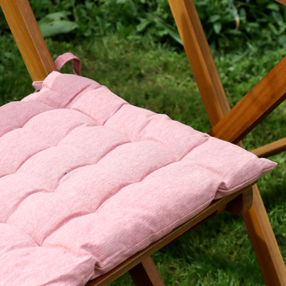 Set Of 2 Pink Outdoor Seat Pads