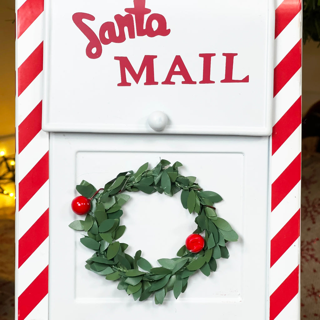 White Santa Mail Christmas Post Box