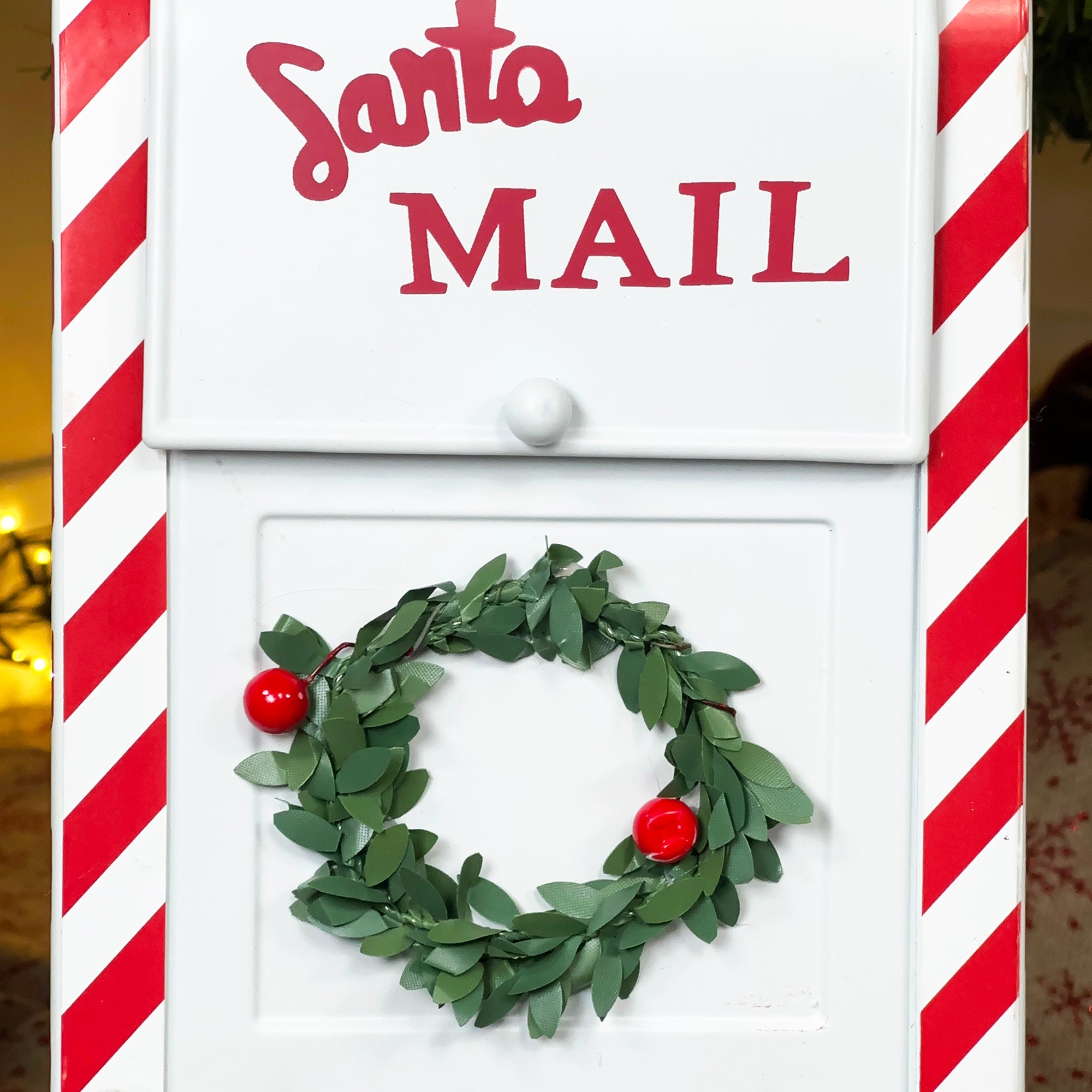 White Santa Mail Christmas Post Box