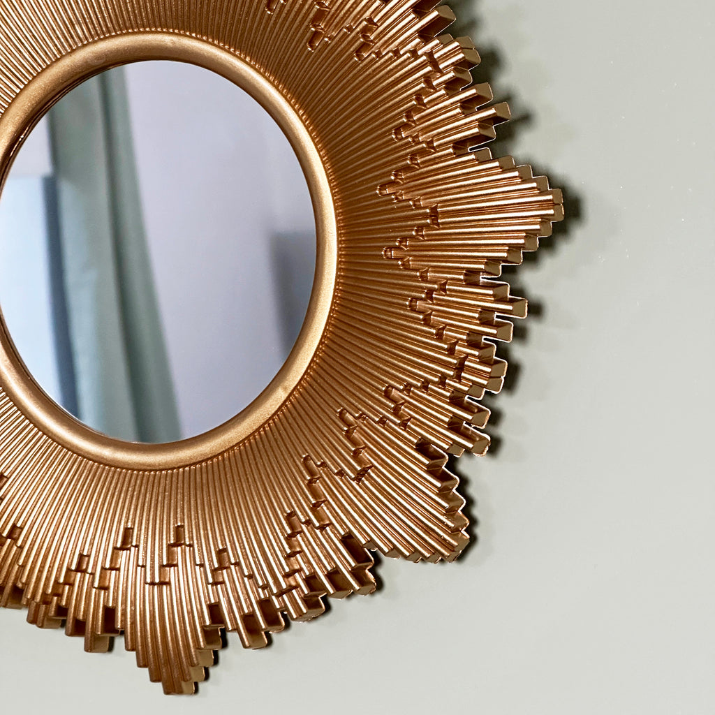Set Of 3 Sunburst Clock With Mirrors