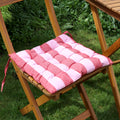 Striped Pink Outdoor Seat Pad
