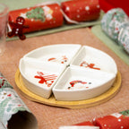 5 Piece Round Christmas Serving Set