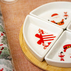 5 Piece Round Christmas Serving Set
