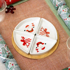 5 Piece Round Christmas Serving Set