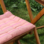 Striped Peach And Pink Outdoor Seat Pad