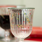 Set Of 6 Christmas Hollyberry Wine Glasses
