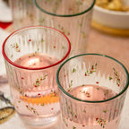 Set Of 6 Christmas Hollyberry Glass Tumblers