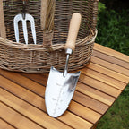 Antique Wash Willow Deluxe Garden Tool Basket