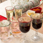 Set Of 6 Christmas Hollyberry Glass Tumblers