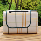 Foldable Beige Tartan Picnic Mat