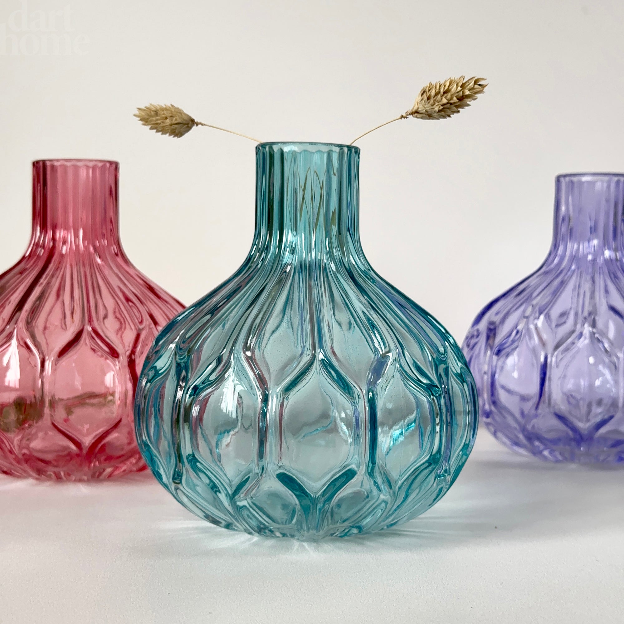 Set mit 3 Paisley-Glas-Posey-Vasen