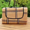 Foldable Brown Tartan Picnic Mat
