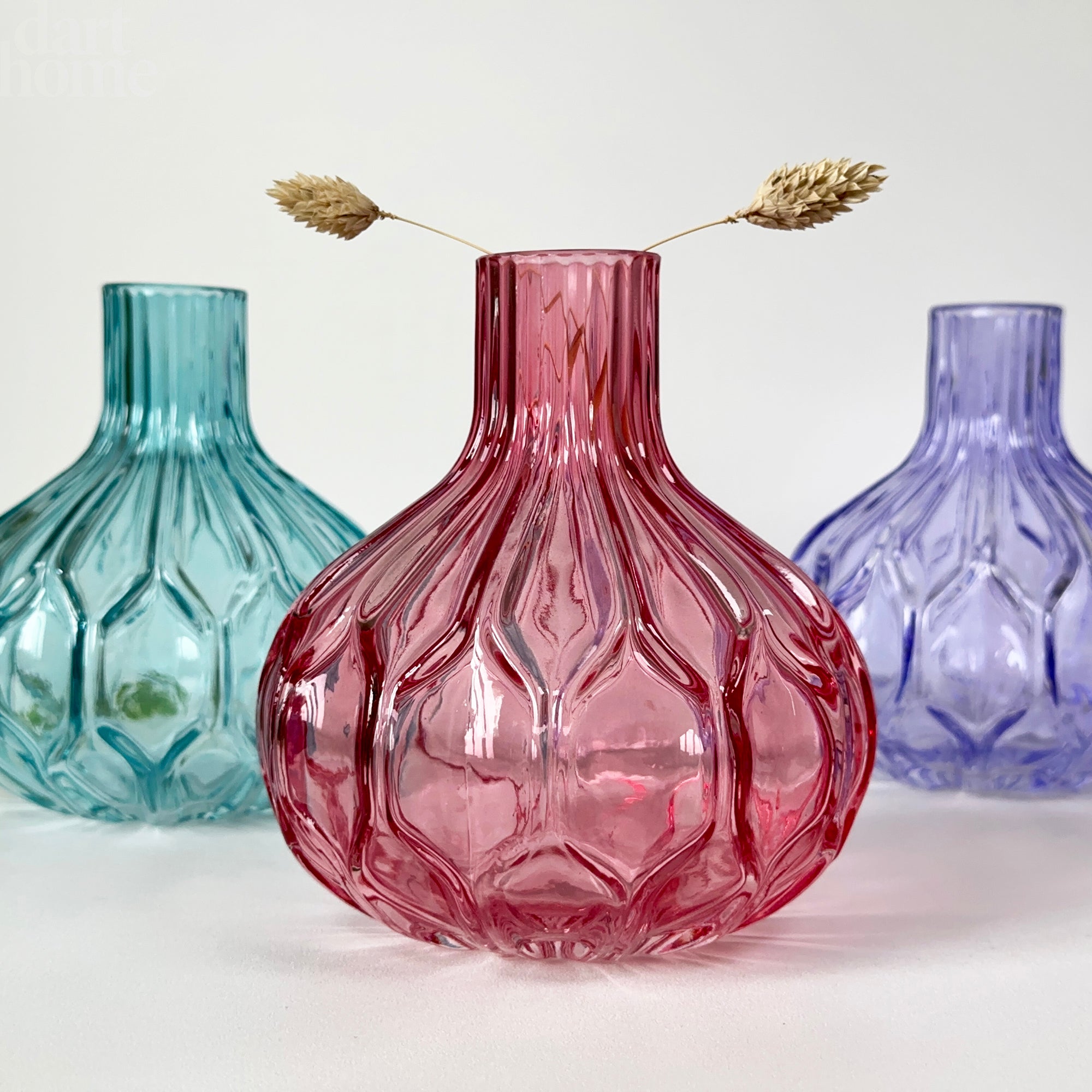Set mit 3 Paisley-Glas-Posey-Vasen