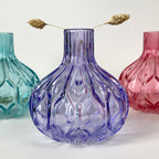 Set Of 3 Paisley Glass Posey Vases
