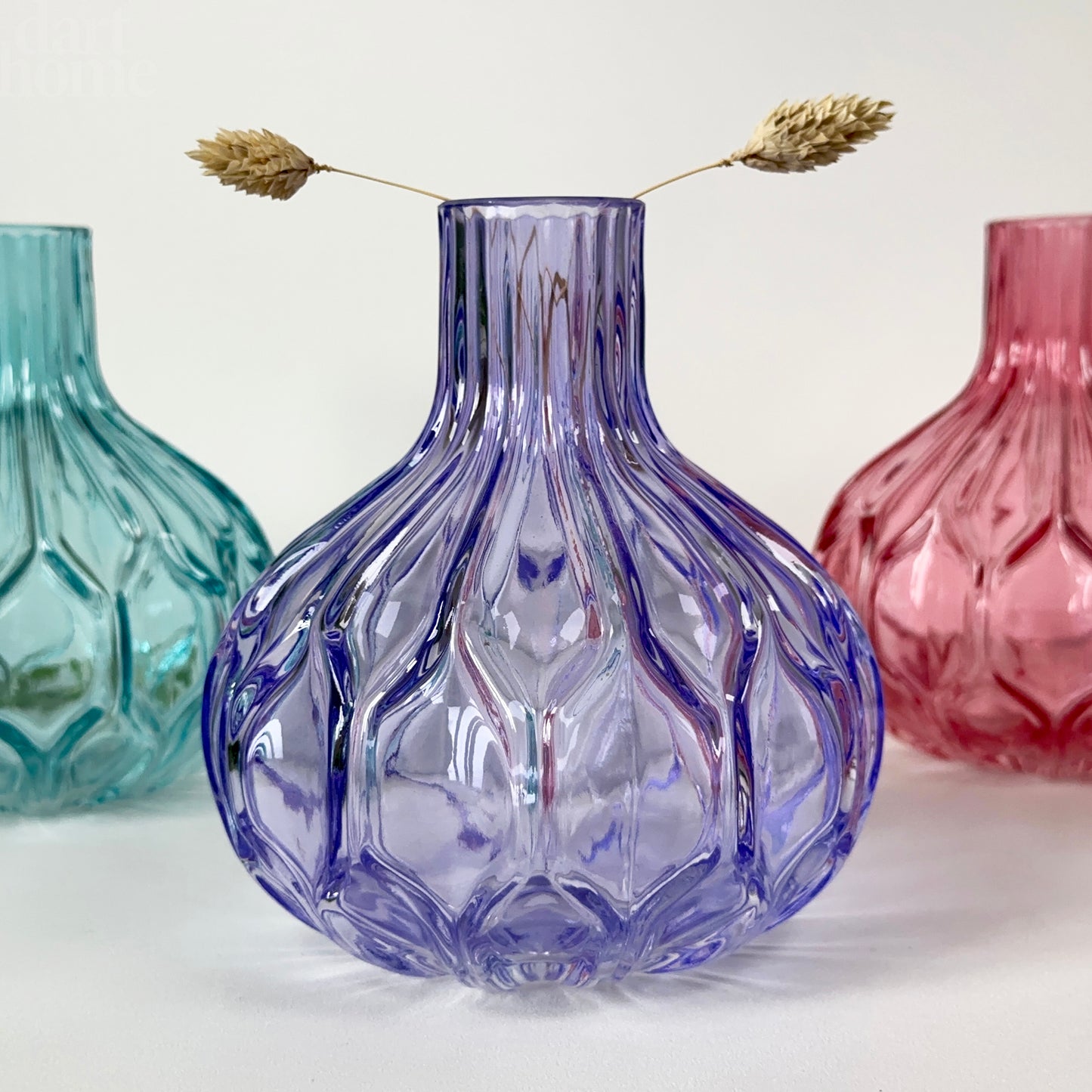 Set mit 3 Paisley-Glas-Posey-Vasen