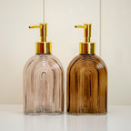 500ml Ribbed Arch Glass Soap Dispenser