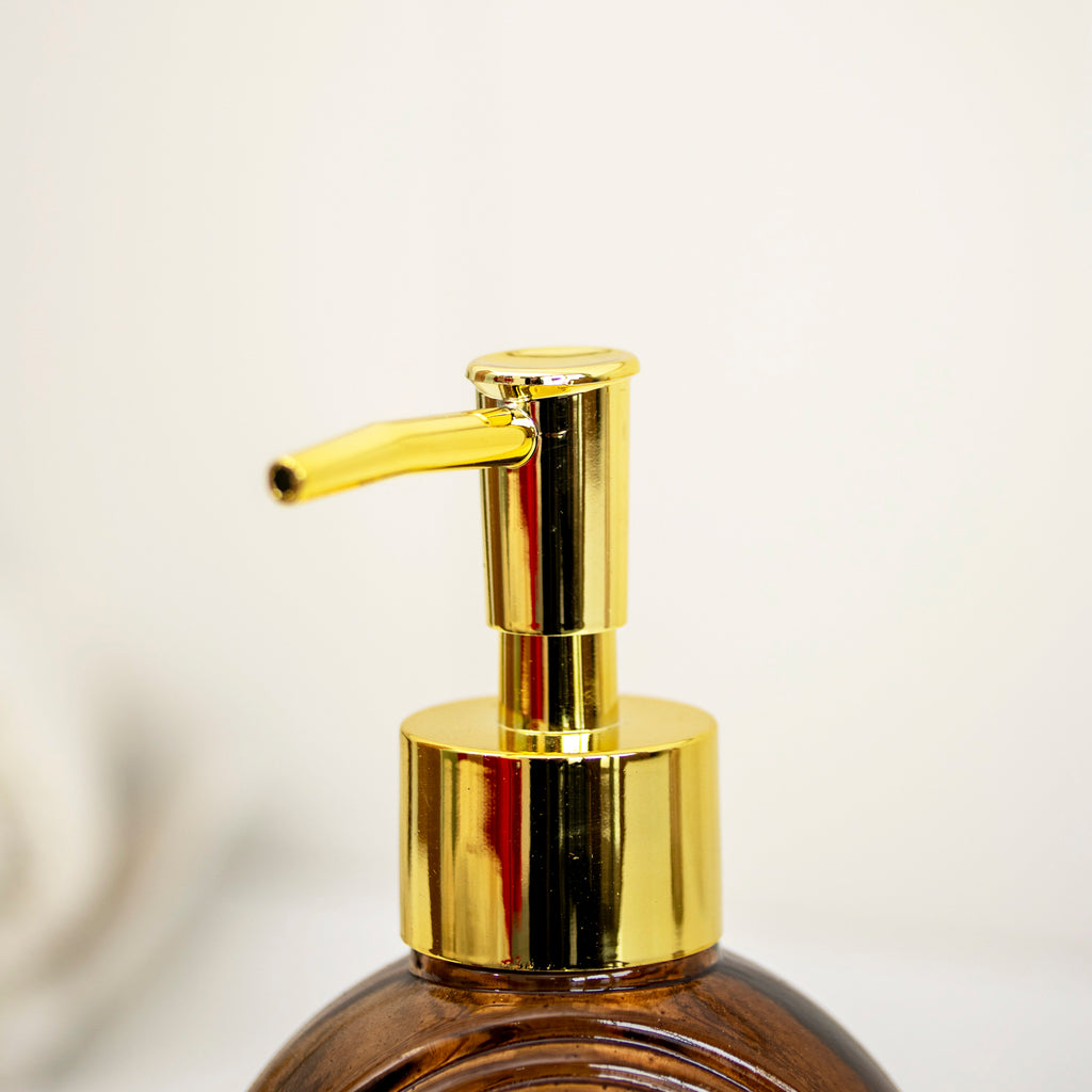 250ml Ribbed Arch Glass Soap Dispenser