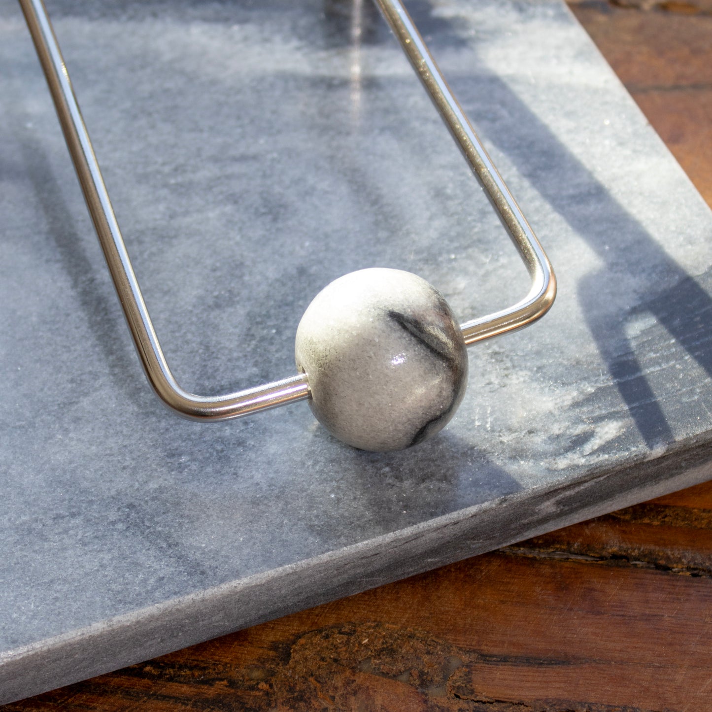 Grey Marble Napkin Holder