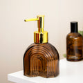 250ml Ribbed Arch Glass Soap Dispenser
