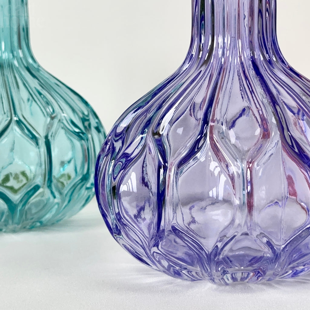 Set Of 3 Paisley Glass Posey Vases