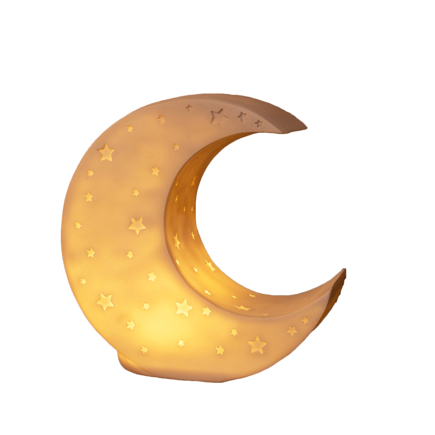 White Crescent Moon Night Light