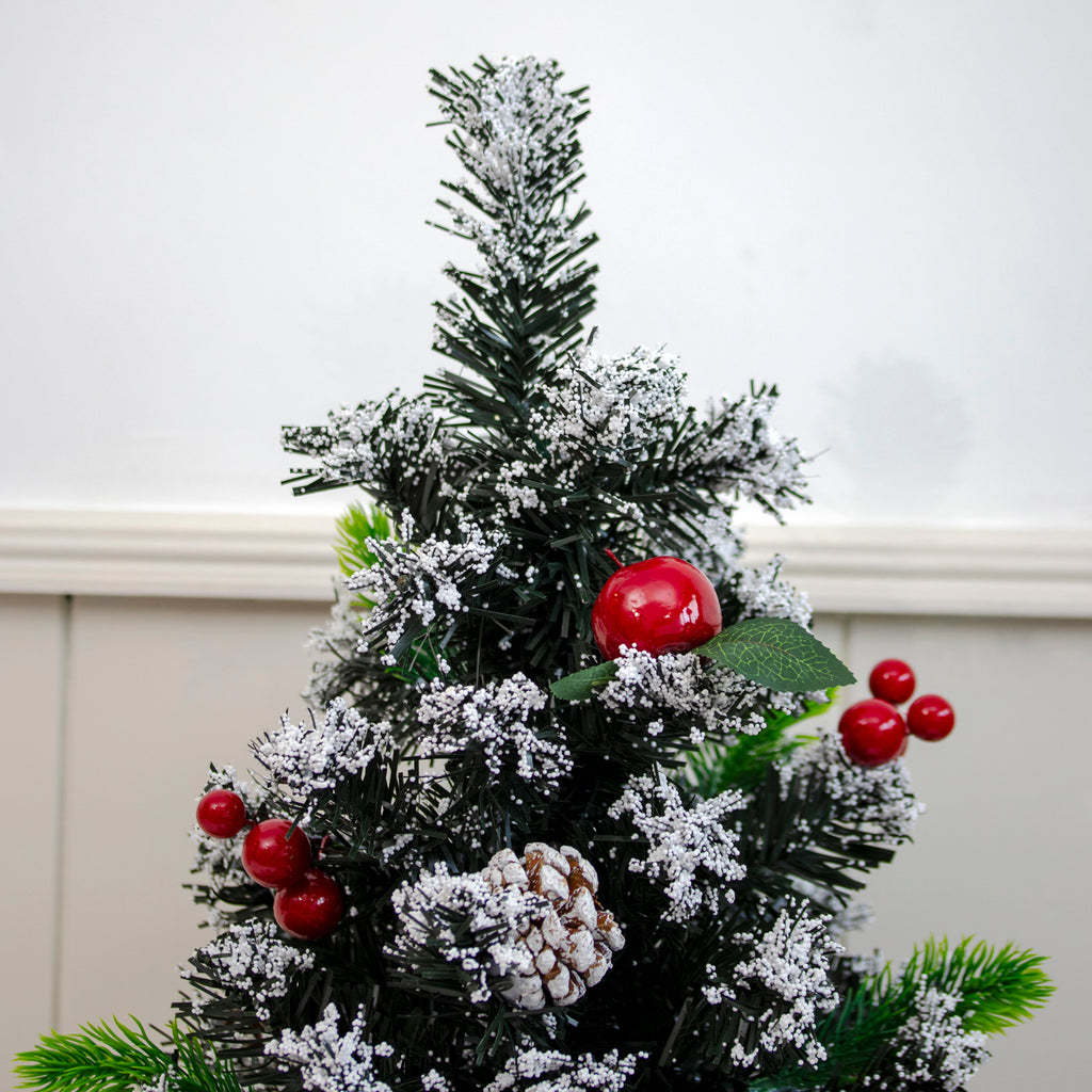 Snowy Berry & Pinecone Tabletop Christmas Tree