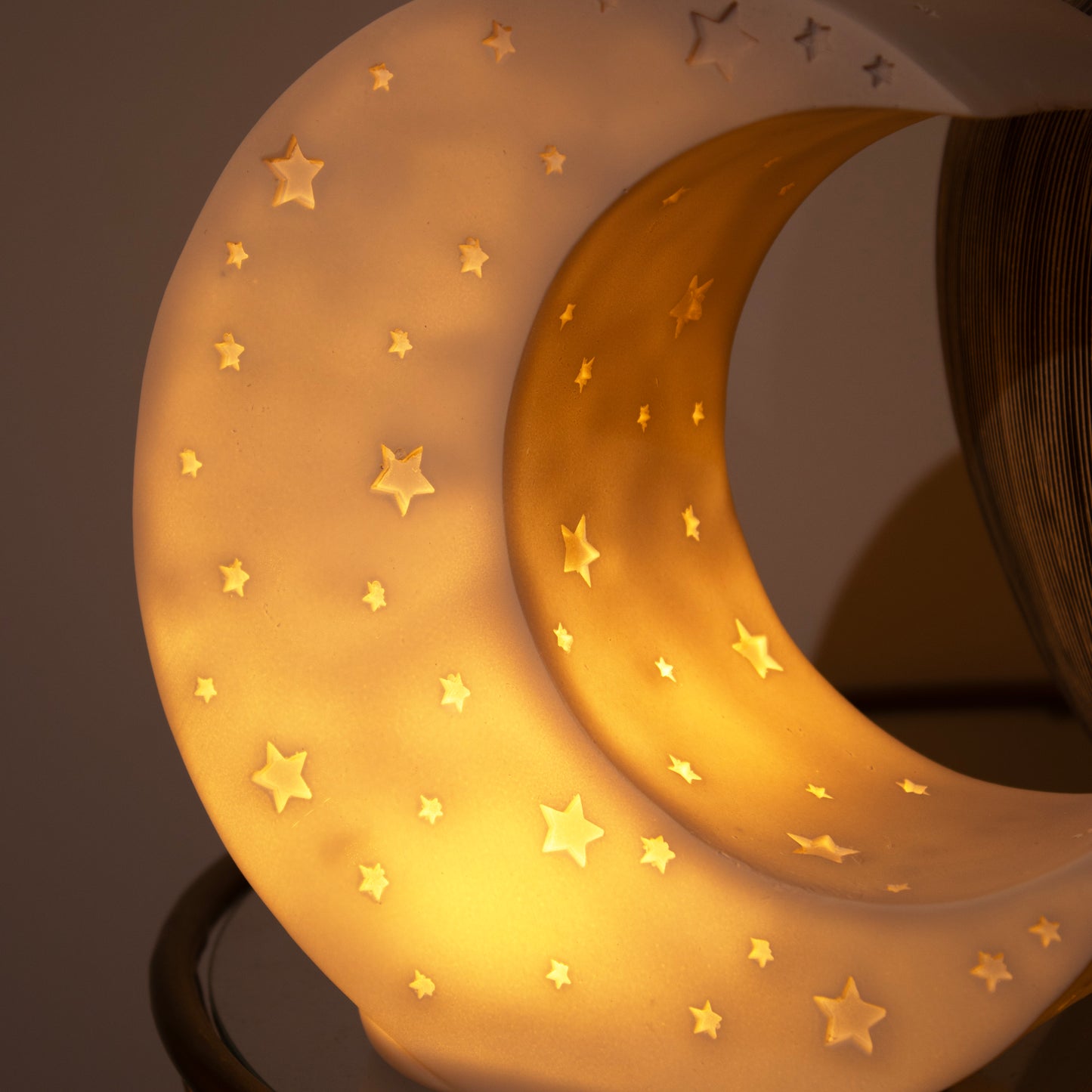 White Crescent Moon Night Light