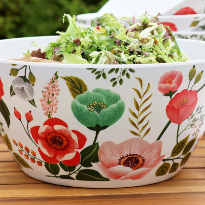 Set Of 4 Flower Garden Outdoor Salad Bowls