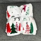 Überwurf aus weichem Fleece mit Weihnachtsgrafik