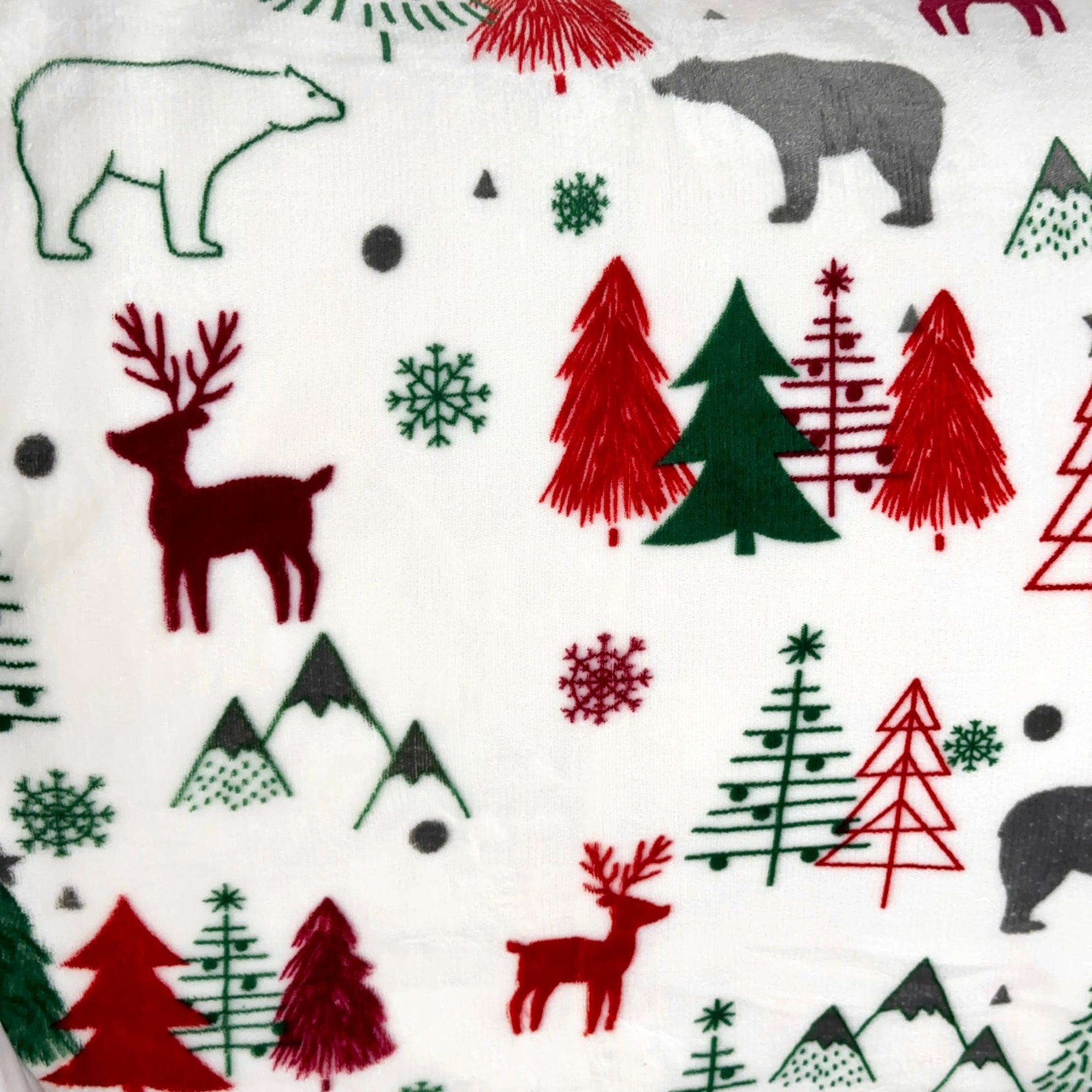 Überwurf aus weichem Fleece mit Weihnachtsgrafik