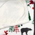 Überwurf aus weichem Fleece mit Weihnachtsgrafik