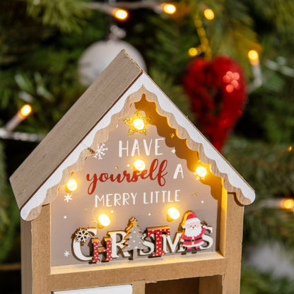 Light Up Wood Christmas Perpetual Calendar