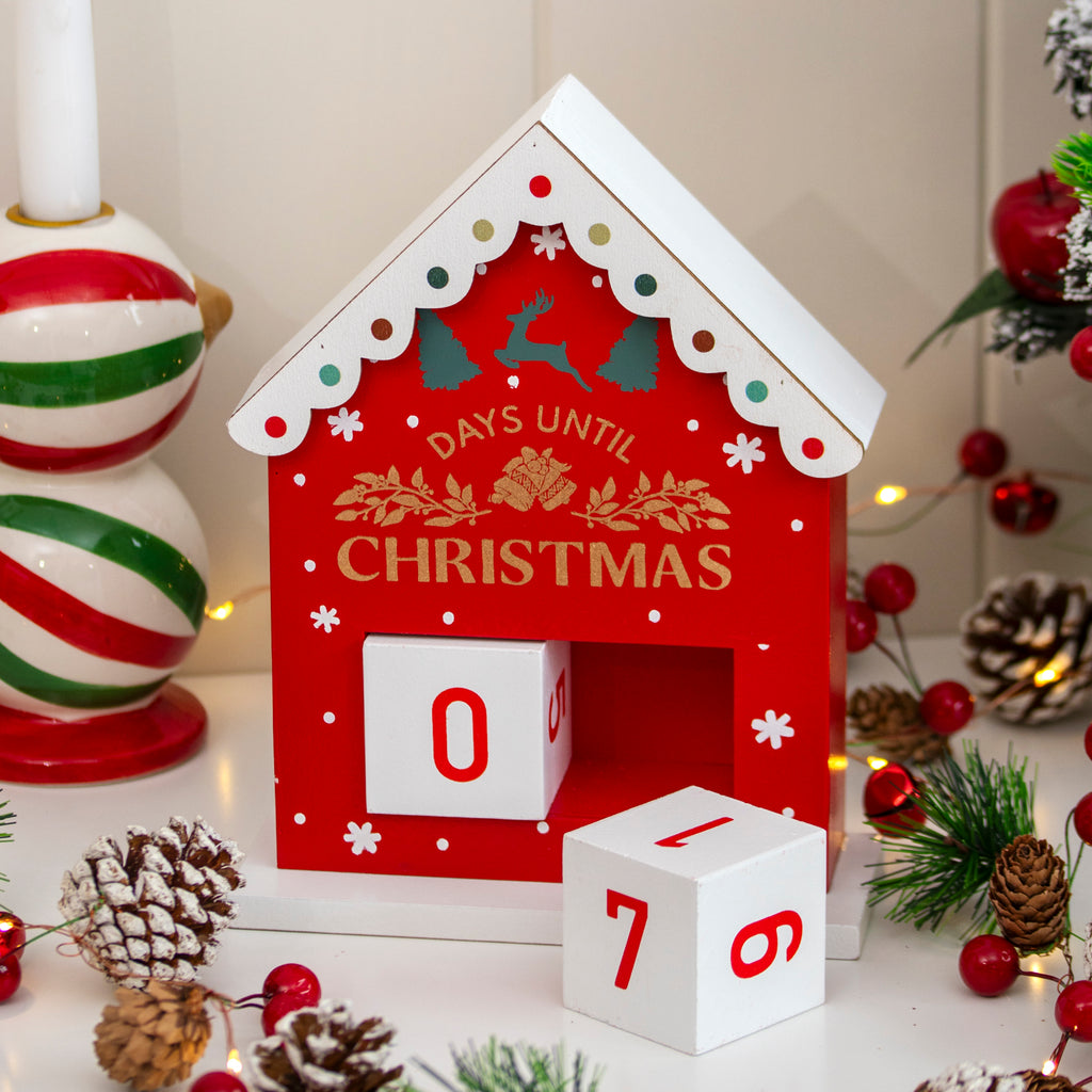 Wooden Christmas Countdown Block Calendar