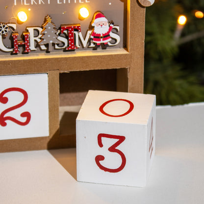 Light Up Wood Christmas Perpetual Calendar