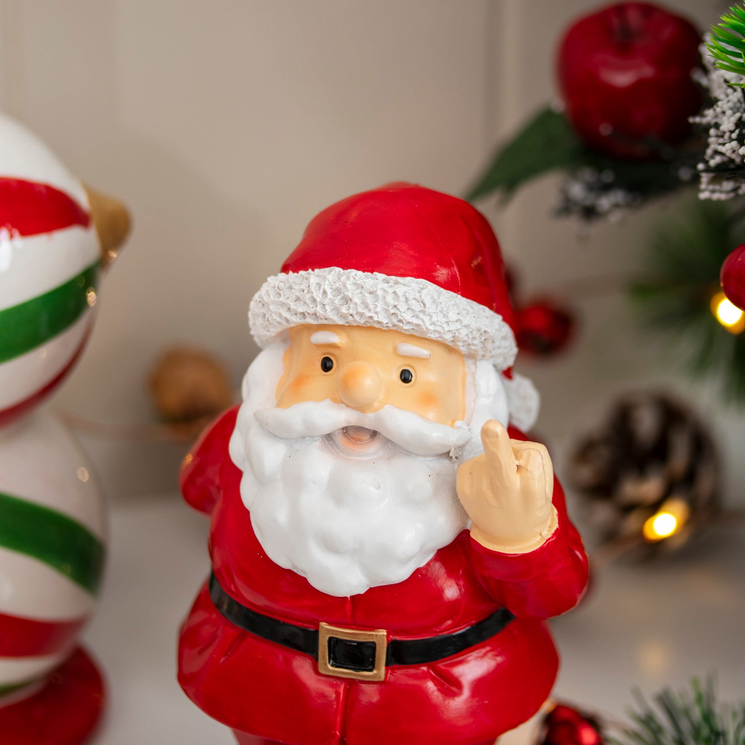 Naughty Santa Ornament
