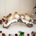 Robins on Snowy Branch Ornament