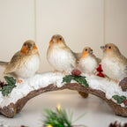 Robins on Snowy Branch Ornament