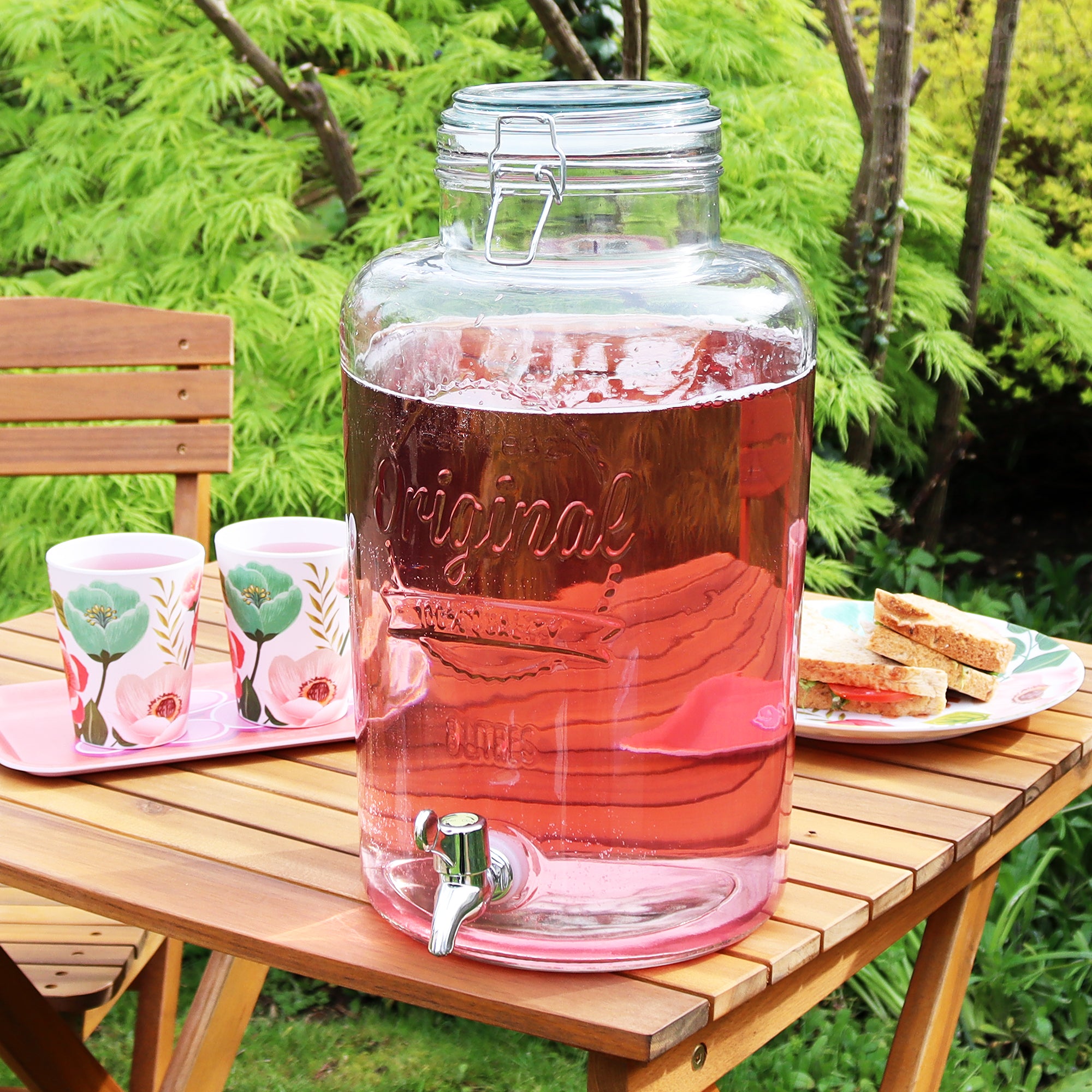8L Glass Drinks Dispenser