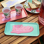 Green Nice Small Rectangular Serving Tray