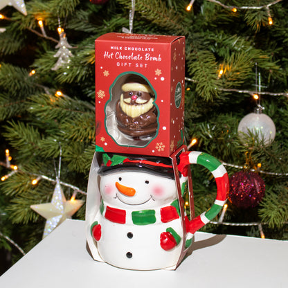 Christmas Snowman Mug And Hot Chocolate Bomb Set