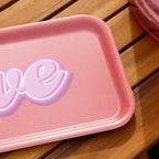 Pink Love Small Rectangular Serving Tray