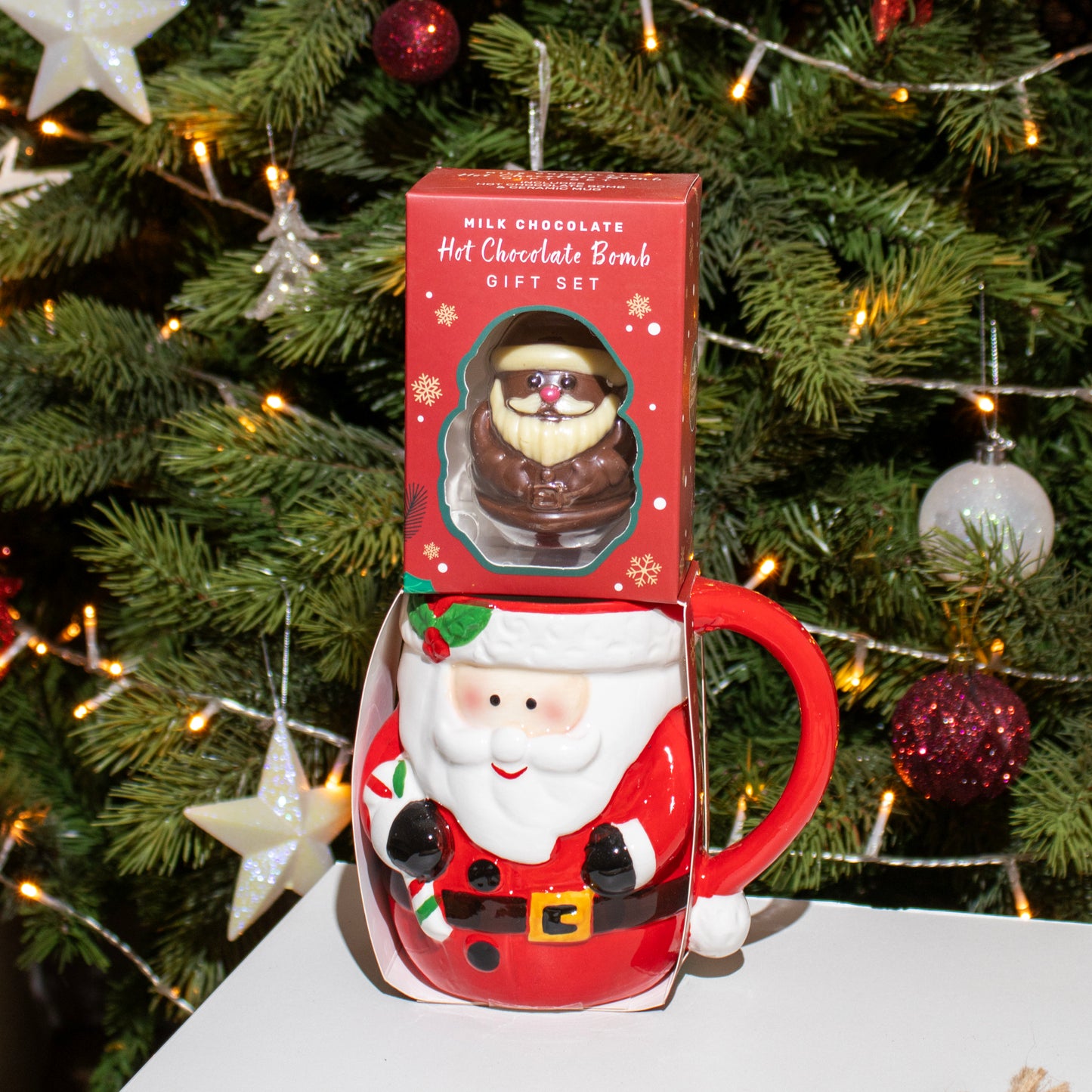 Christmas Santa Mug And Hot Chocolate Bomb Set