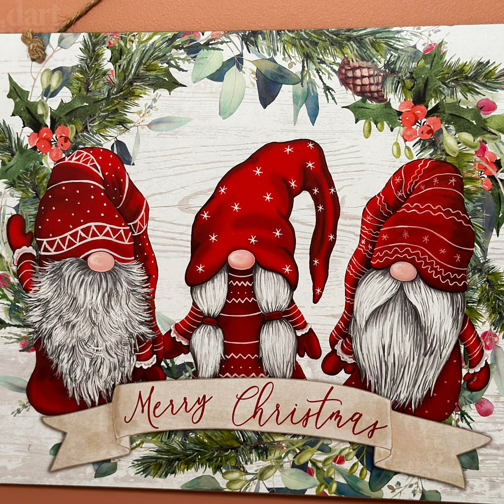 Christmas Gnome Hanging Countdown Sign